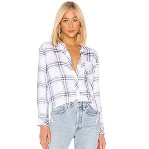 Rails Hunter Button Down Shirt in White Coast Blush